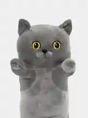 Серый металлик мягкая игрушка Кот батон 50 70 90 110 130 см, кот подушка котик, кот сосиска