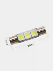 Белый c5w T6.3 3 LG 5050 светодиодные лампы в салон 28 / 31 мм 3SMD 5050 багажник и подцветку