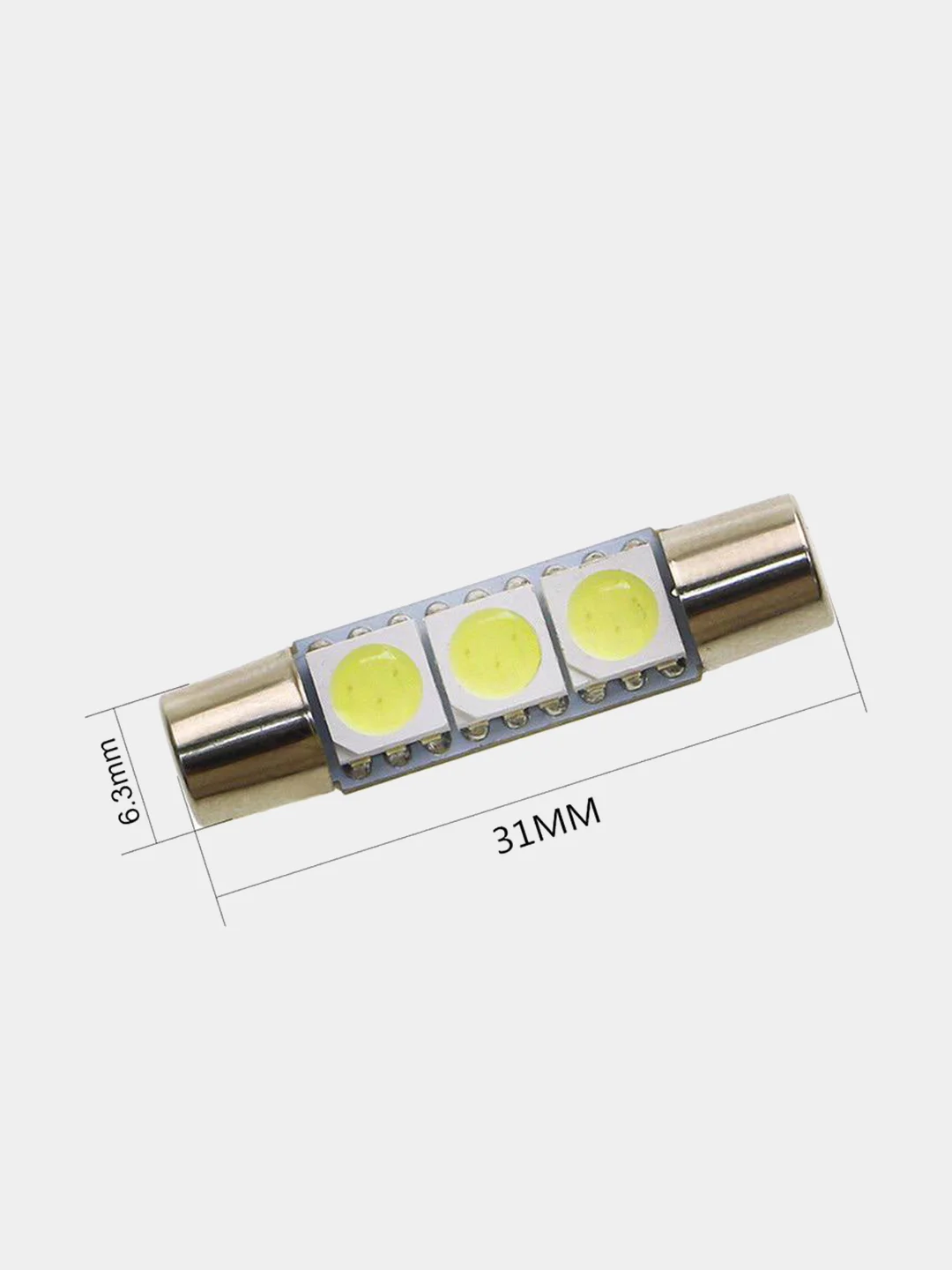 Белый c5w T6.3 3 LG 5050 светодиодные лампы в салон 28 / 31 мм 3SMD 5050 багажник и подцветку