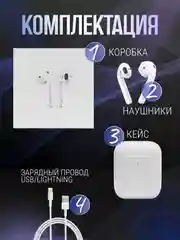 Беспроводные наушники Air 2, сенсорные, с беспроводной зарядкой и анимацией