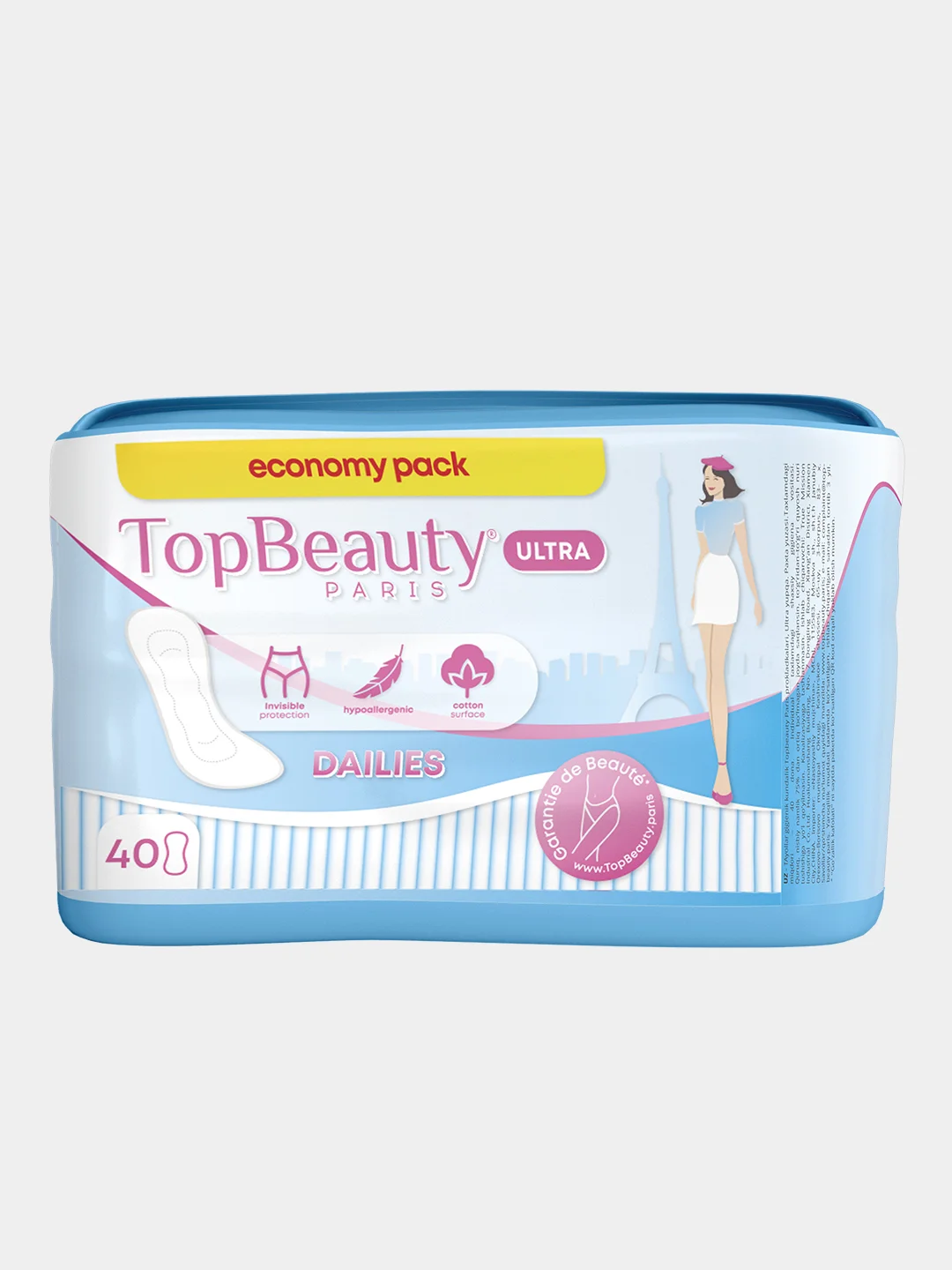 Голубой прокладки TopBeauty Paris ежедневные, нормал, интенсив, ночные