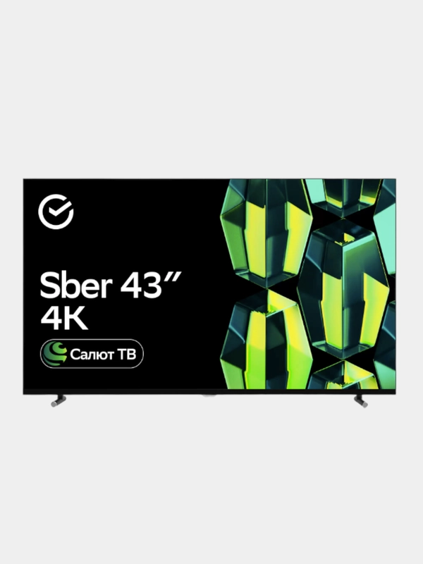 Умный телевизор Sber SDX-43U4124, 43", 109 см, UHD 4K, RAM 2GB