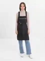 Черный фартук двухсторонний рабочий