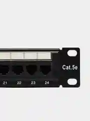 Патч-панель коммутационная 12/24 порта  RJ-45, 5e кат