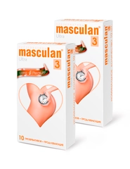 Презервативы Masculan 3 Ultra Long Pleasure №10, 2 уп. (20 презервативов, продлевающие)