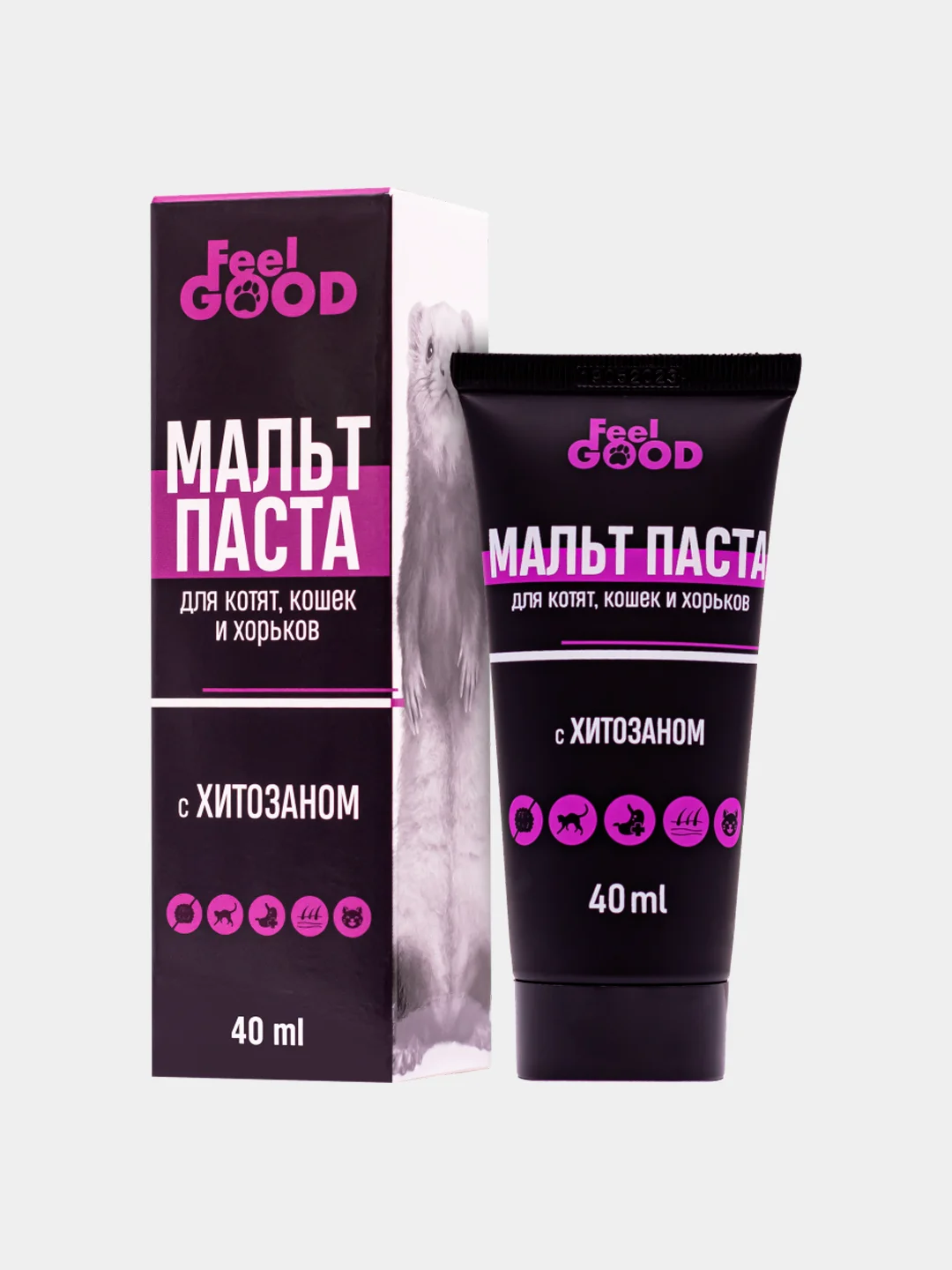 FeelGOOD Мальт-паста с хитозаном для котят, кошек и хорьков, 40 мл