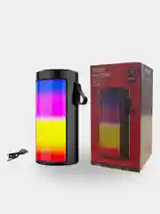 Черный колонка Bluetooth с LED-подсветкой ZQS 5Вт (USB/SD/AUX/FM)