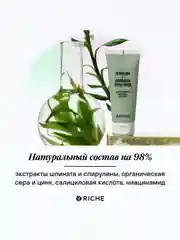 Очищающая детокс маска для лица RICHE Шпинат + Спирулина, 72 мл