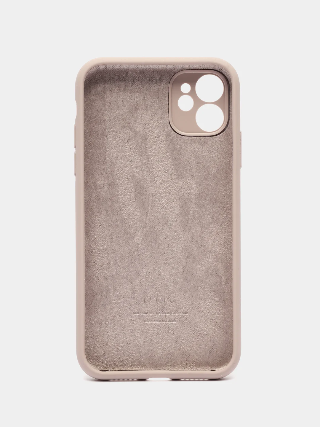 Бежевый меланж чехол Silicone Case для iPhone (Айфон) 11, 12, 13, 14, 15, Pro, Max