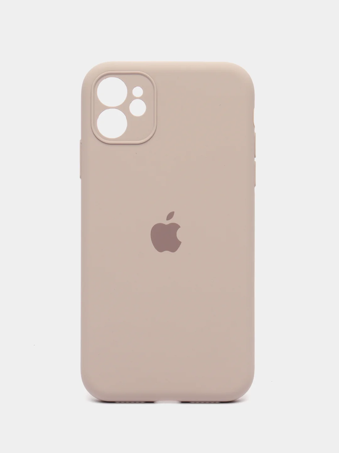 Бежевый меланж чехол Silicone Case для iPhone (Айфон) 11, 12, 13, 14, 15, Pro, Max
