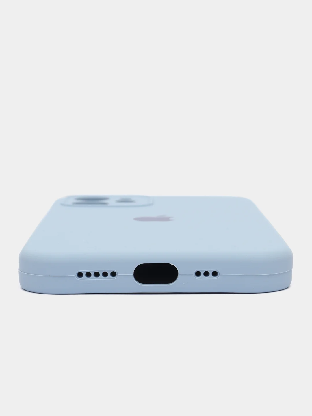 Светло-синий чехол Silicone Case для iPhone (Айфон) 11, 12, 13, 14, 15, Pro, Max