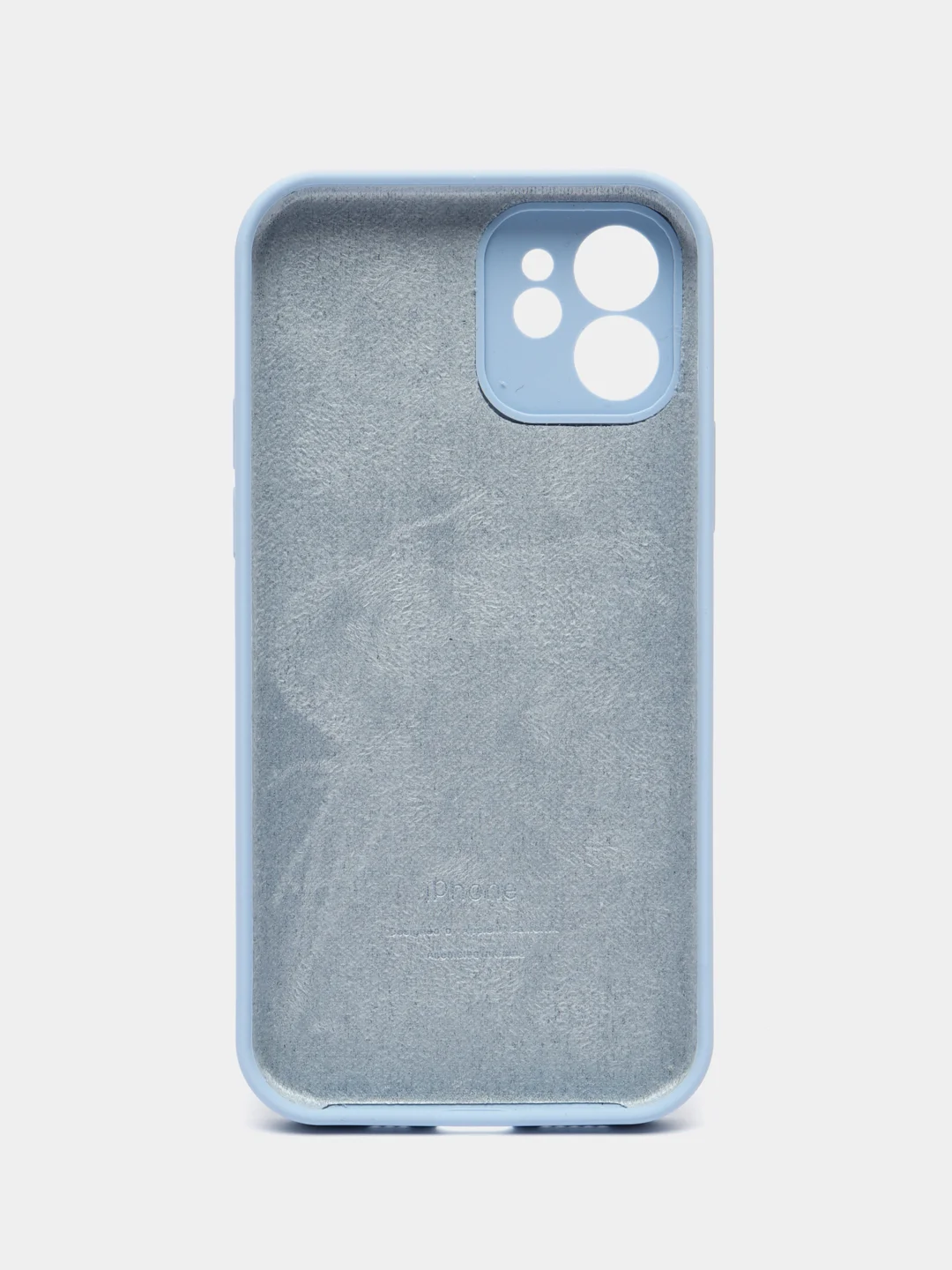 Светло-синий чехол Silicone Case для iPhone (Айфон) 11, 12, 13, 14, 15, Pro, Max