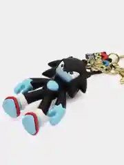 Черный брелок для рюкзака и ключей "Sonic"/ Синий ёж, Шэдоу, Тейлз, Наклз, Метал Соник