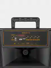 Серый колонка Bluetooth с LED-подсветкой ZQS 40Вт (USB/SD/AUX/FM) колёсики/ручка + микрофон/пульт