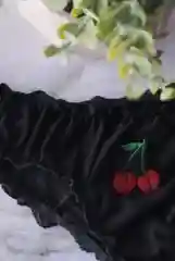 Черный трусы женские бразильяно в сеточку вишня