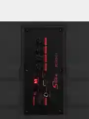 Угольный колонка Bluetooth с LED-подсветкой ZQS 40Вт (USB/SD/AUX/FM) колёсики/ручка + микрофон/пульт