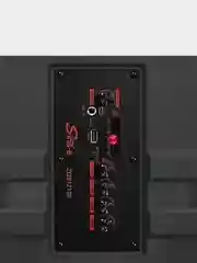 Хром колонка Bluetooth с LED-подсветкой ZQS 40Вт (USB/SD/AUX/FM) колёсики/ручка + микрофон/пульт
