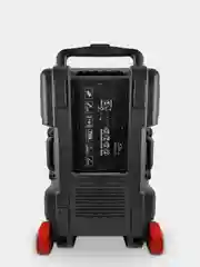 Черный колонка Bluetooth с LED-подсветкой ZQS 40Вт (USB/SD/AUX/FM) колёсики/ручка + микрофон/пульт