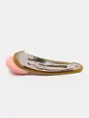 Розовый заколки, 2 штуки