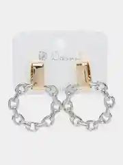 Серьги цепи, крупные звенья