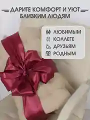 Бежевый подушка на стул Bio-Line со спинкой,на завязках и резинке 85 х 42 х 5 см