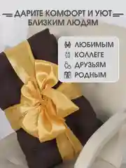 Коричневый подушка на стул Bio-Line со спинкой,на завязках и резинке 85 х 42 х 5 см