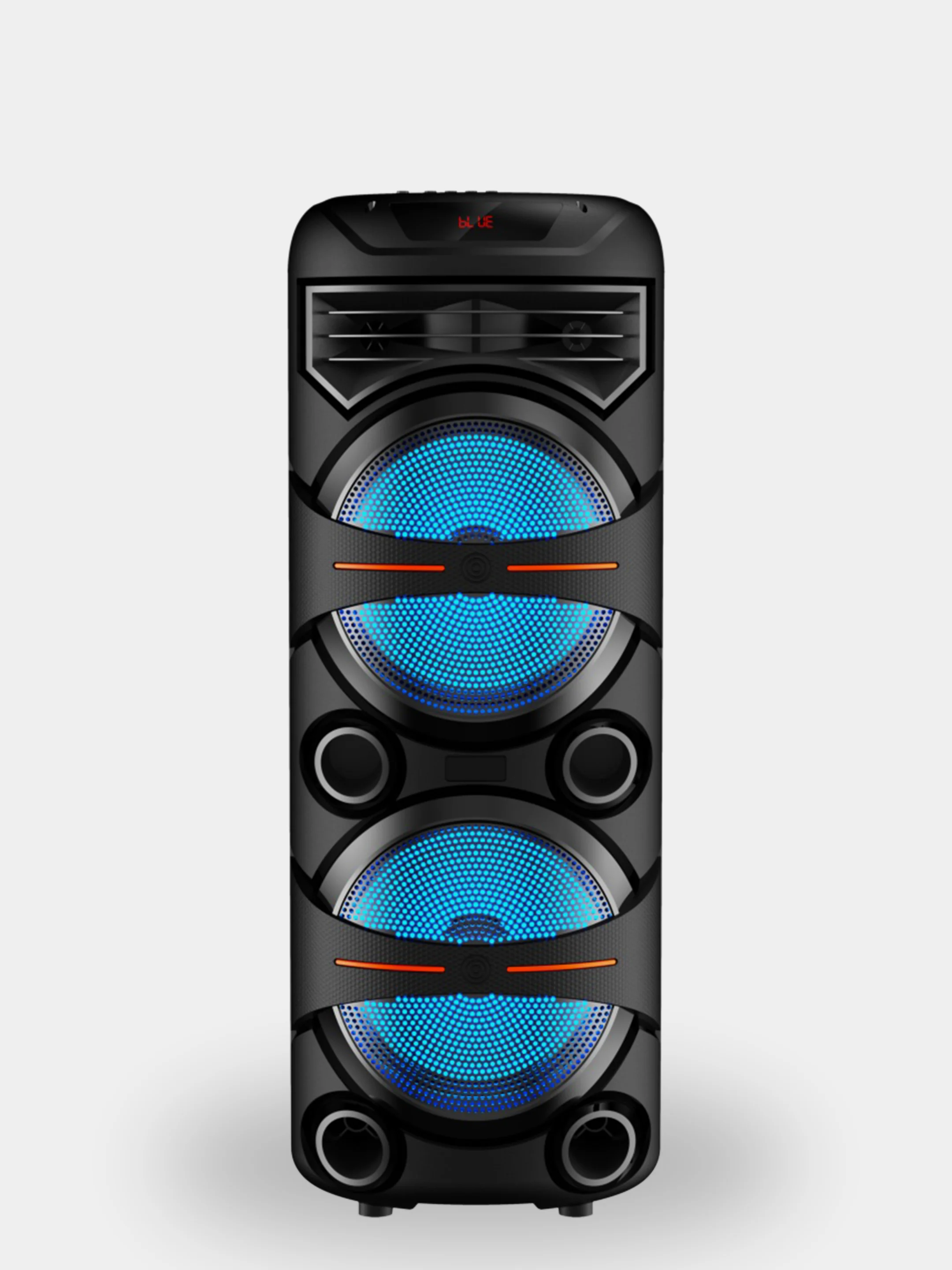 Тёмно-серый колонка Bluetooth с LED-подсветкой ZQS 80Вт (USB/SD/AUX/FM) + микрофон/пульт