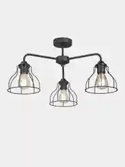 Черный люстра потолочная Vitaluce V3102-0/3PL, 3 лампы, E27 макс. 40Вт, цвет белый матовый