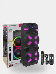Угольный колонка Bluetooth с LED-подсветкой ZQS 80Вт (USB/SD/AUX/FM) + микрофон/пульт