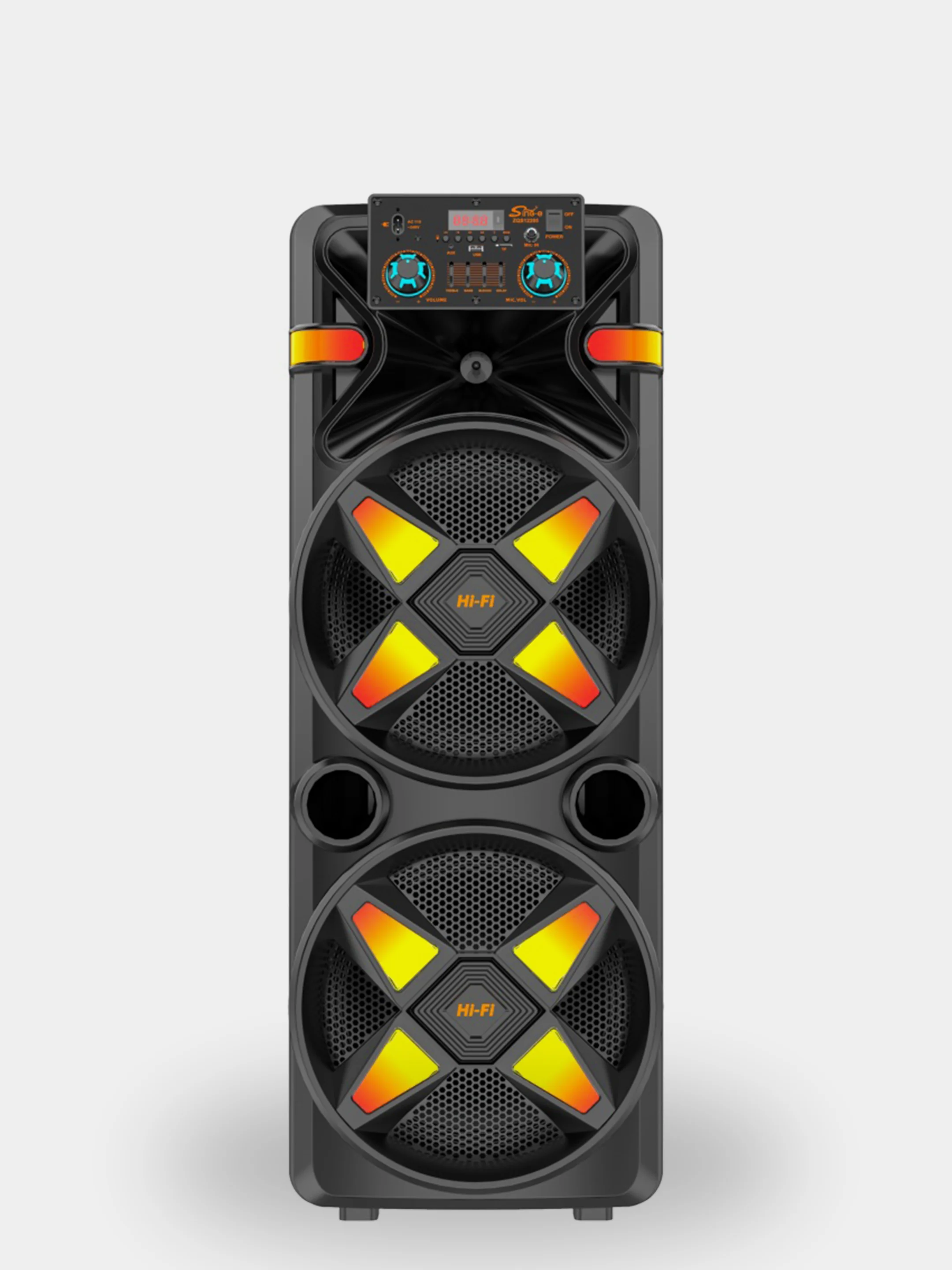 Угольный колонка Bluetooth с LED-подсветкой ZQS 80Вт (USB/SD/AUX/FM) + микрофон/пульт