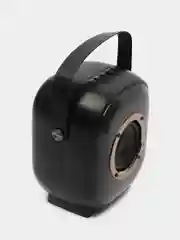 Белый беспроводная портативная караоке колонка с микрофонами, Bluetooth колонка с LED подсветкой