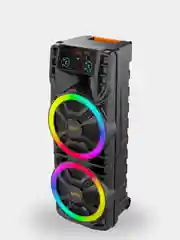 Хром колонка Bluetooth с LED-подсветкой ZQS 80Вт (USB/SD/AUX/FM) + микрофон/пульт