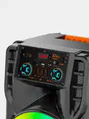 Хром колонка Bluetooth с LED-подсветкой ZQS 80Вт (USB/SD/AUX/FM) + микрофон/пульт