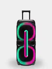 Черный колонка Bluetooth с LED-подсветкой ZQS 80Вт (USB/SD/AUX/FM) + микрофон/пульт