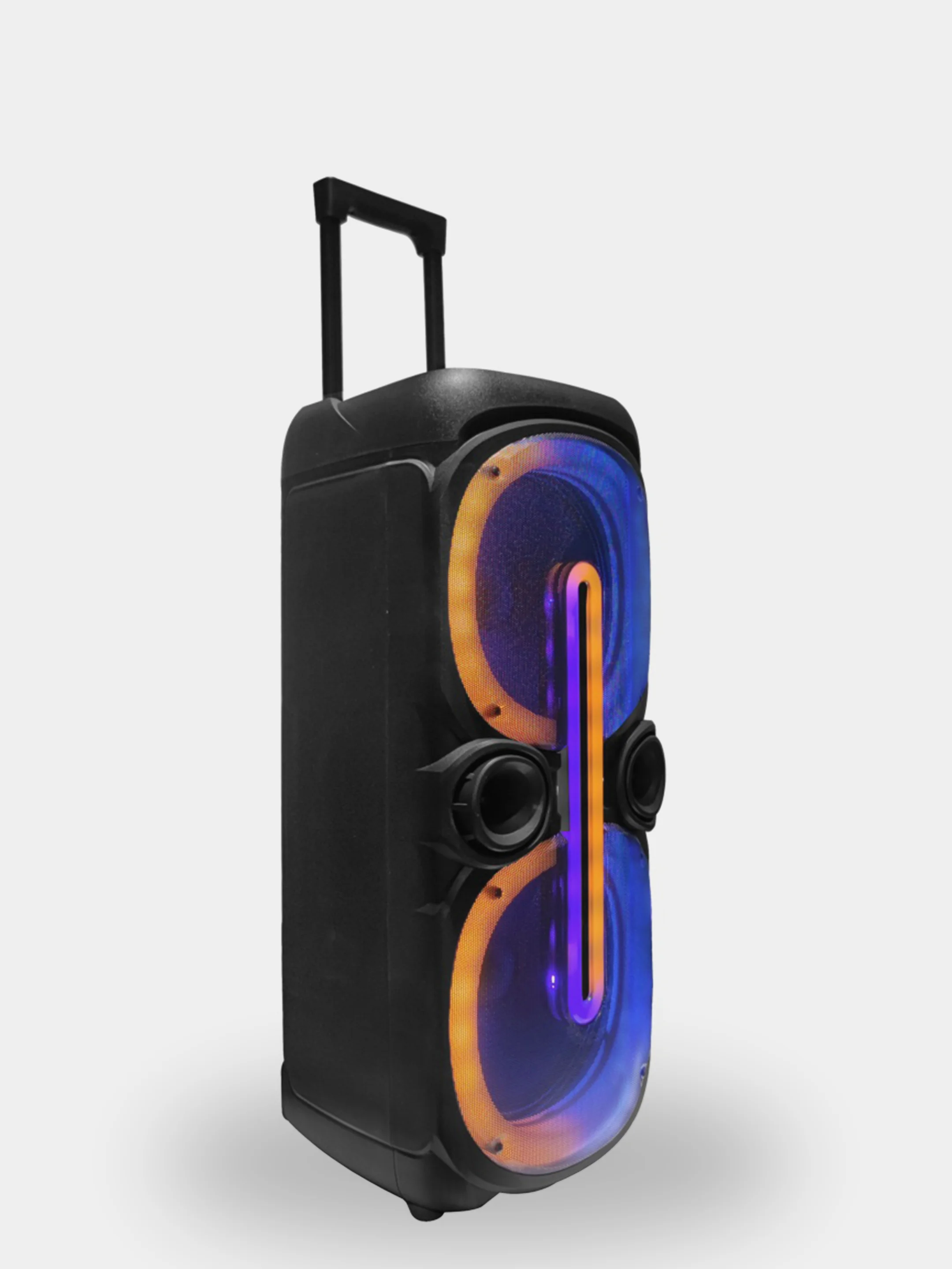 Черный колонка Bluetooth с LED-подсветкой ZQS 80Вт (USB/SD/AUX/FM) + микрофон/пульт