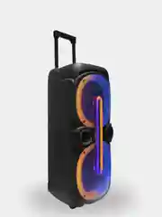 Черный колонка Bluetooth с LED-подсветкой ZQS 80Вт (USB/SD/AUX/FM) + микрофон/пульт