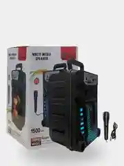 Серый колонка Bluetooth с LED-подсветкой ZQS 16Вт (USB/SD/AUX/FM)