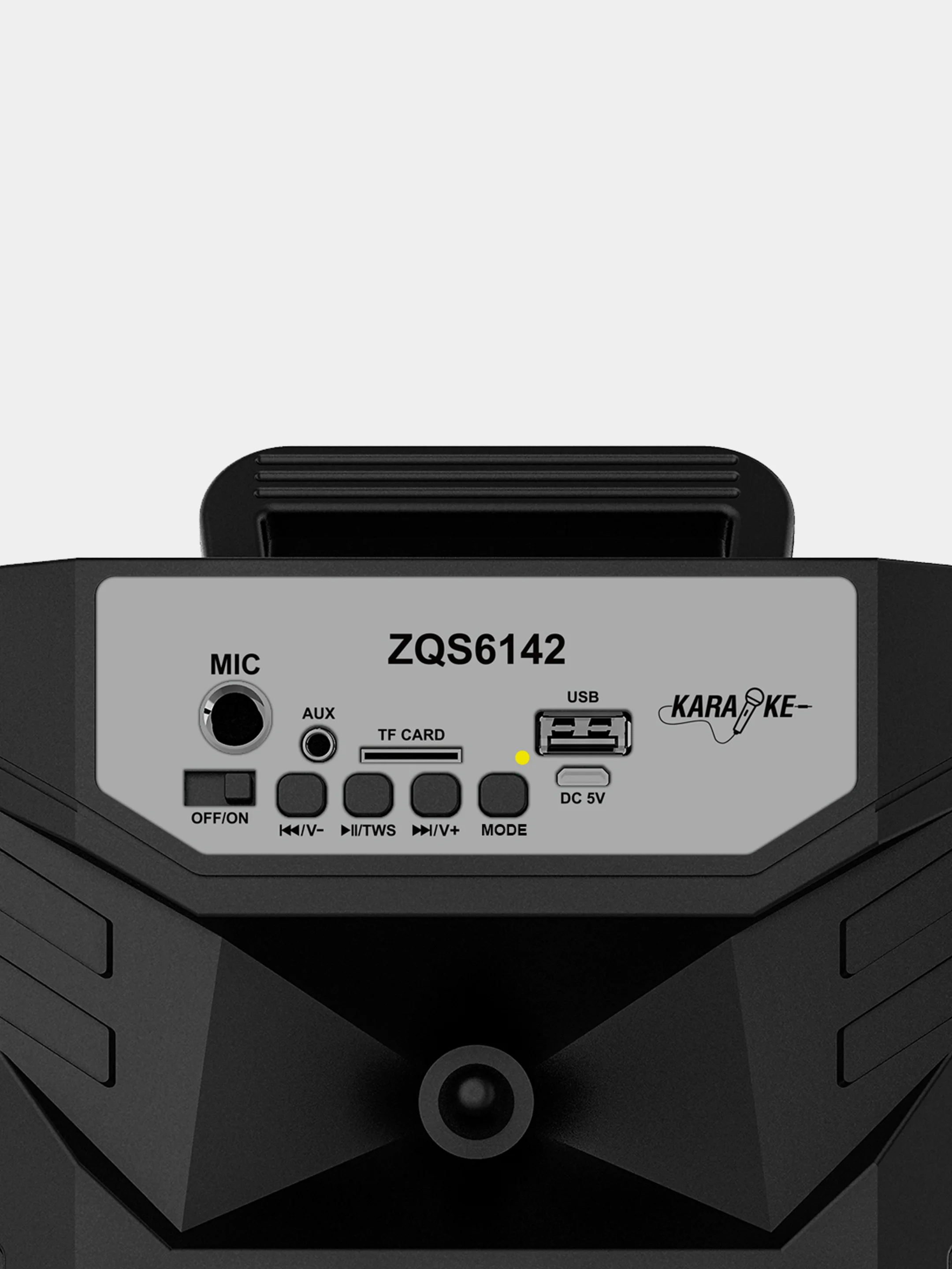 Серый колонка Bluetooth с LED-подсветкой ZQS 16Вт (USB/SD/AUX/FM)