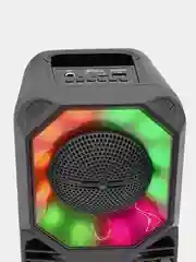 Тёмно-серый колонка Bluetooth с LED-подсветкой ZQS 16Вт (USB/SD/AUX/FM)