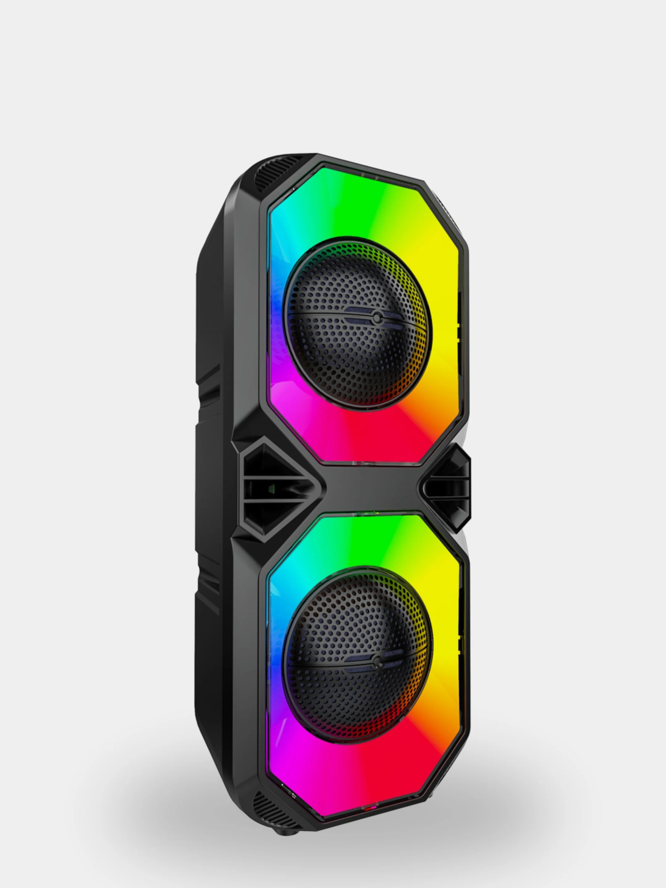 Тёмно-серый колонка Bluetooth с LED-подсветкой ZQS 16Вт (USB/SD/AUX/FM)