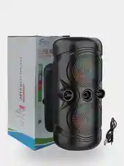 Хром колонка Bluetooth с LED-подсветкой ZQS 16Вт (USB/SD/AUX/FM)