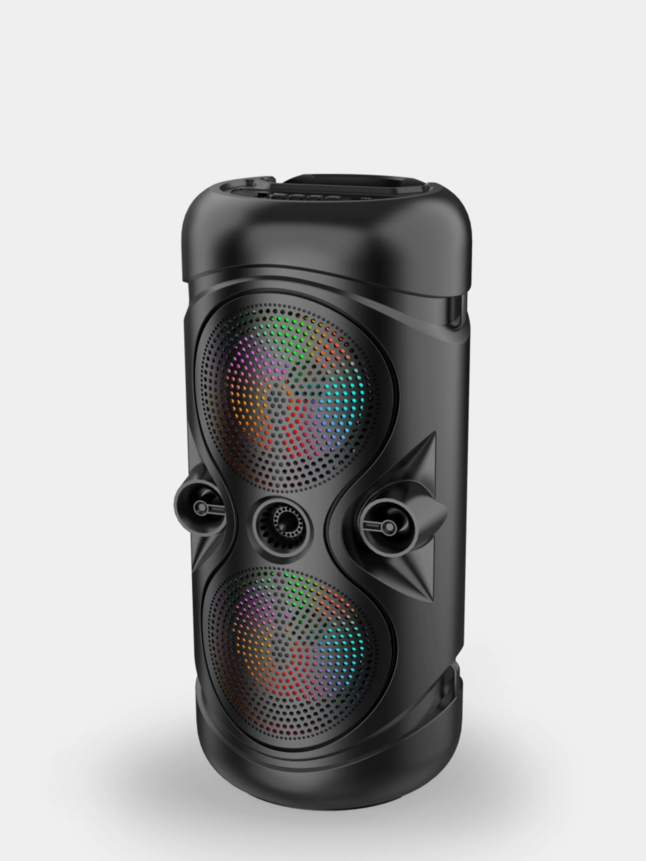 Хром колонка Bluetooth с LED-подсветкой ZQS 16Вт (USB/SD/AUX/FM)