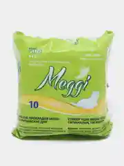 Зеленый прокладки гигиенические женские MEGGI Ultra, 10 шт