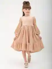 Платье для девочки нарядное плюшевое, от 3 до 8 лет