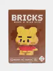 Коричневый детский 3D конструктор, игрушка развивающая