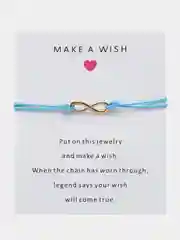 Голубой браслет "Make a wish"