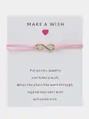 Розовый браслет "Make a wish"