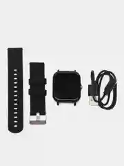 Черный умные часы с силиконовым ремешком Smart watch Q13