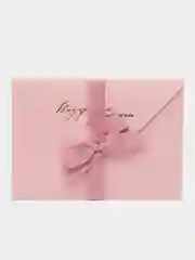 Пудровый подарочный сертификат на услугу/ сумму с конвертом