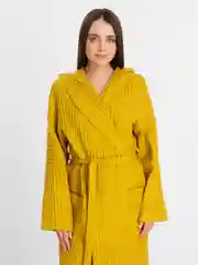 Горчичный халат женский вафельный, Lilians